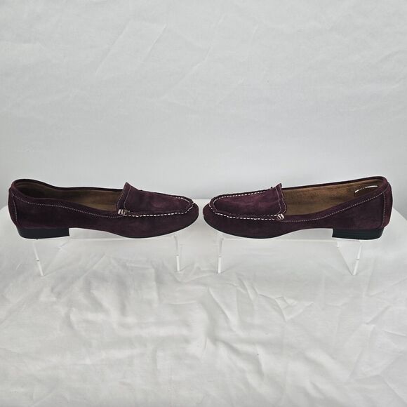 Naturalizer Slip On Shoes Women's Size 10 M Maroon Suede Leather Upper - Picture 9 of 16